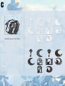 Floating Silhouette Butterfly Cutout Pearlescent Sticker Paper, High-End Retro Style Journal Sticker Pack - suit - View 8