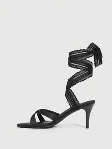 CUCCOO SZL Women Heeled Sandals - Black - View 3