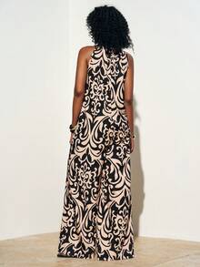 Zivah Lễ hội âm nhạc Xuân/Hè, Lễ Phục Sinh, Ngày Thánh Patrick, Ngày Valentine, Hẹn hò, Phong cách miền Tây, Phong cách du mục, Tiệc sinh nhật, Lễ tốt nghiệp, Phong cách đại học, Sinh viên, Trang phục hàng ngày, Cơ bản đa năng, Thường ngày, Kỳ nghỉ, Du lịch tàu biển, Bãi biển, Tắm nắng, Xu hướng, Thời trang đường phố, Khách dự đám cưới, Người đi làm, Ăn sáng muộn, Sân bay, Tiệc tùng, Đi chơi ngày lễ, Trang phục công sở, Áo liền quần dài không tay in họa tiết - màu đen - Xem 3