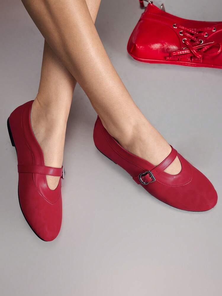 CUCCOO GRLICON 女士平底鞋 - 紅色 - 查看 6