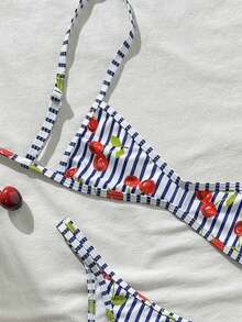 Swim Mod Women's Random Print Spaghetti Strap Bikini Set, Spring/Summer - Multicolor - View 4