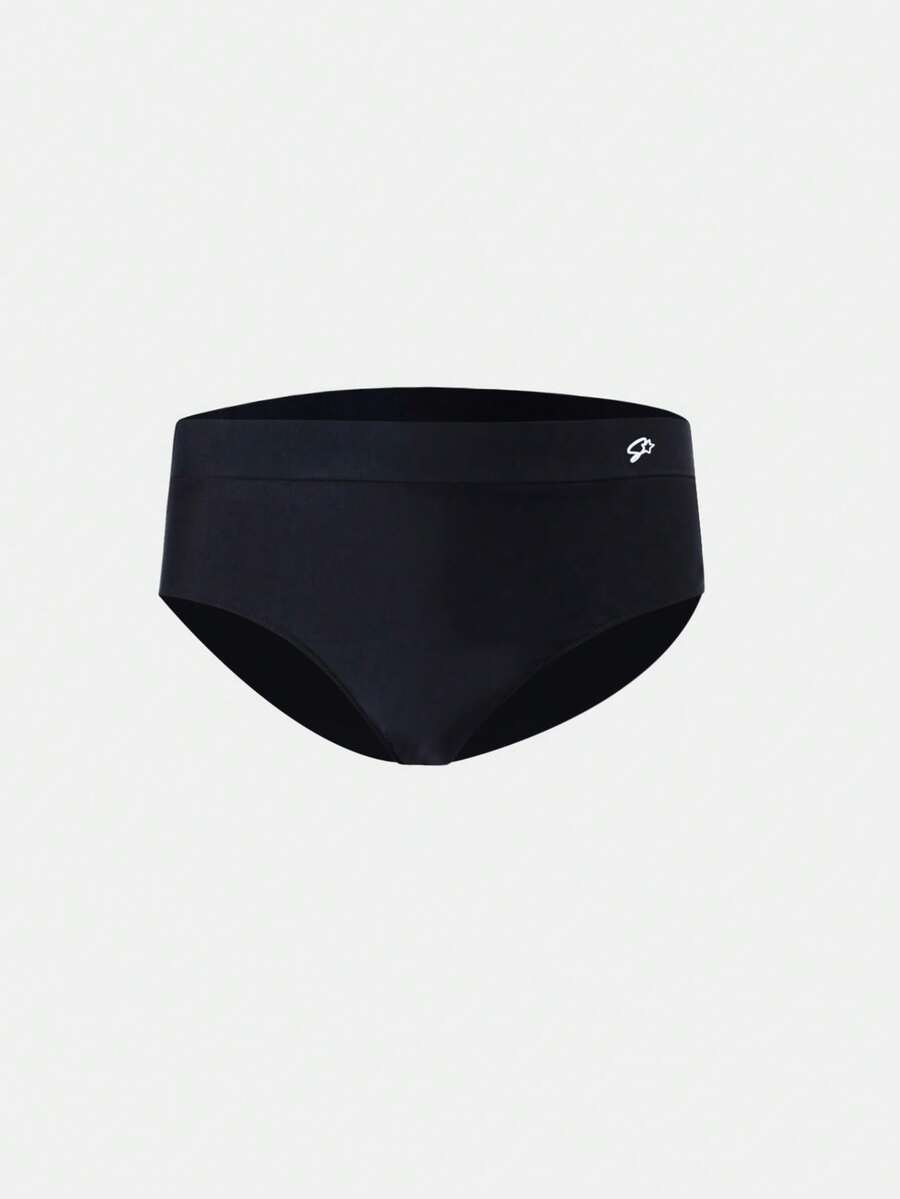 SUMWON 经典款泳裤，饰有品牌标志，适合夏季海滩、游泳池等水上活动 - 黑色 - 查看 1