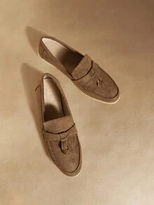 Rosivie Ladies' Commuting Slip-On Flat Shoes - Coffee Brown - View 5