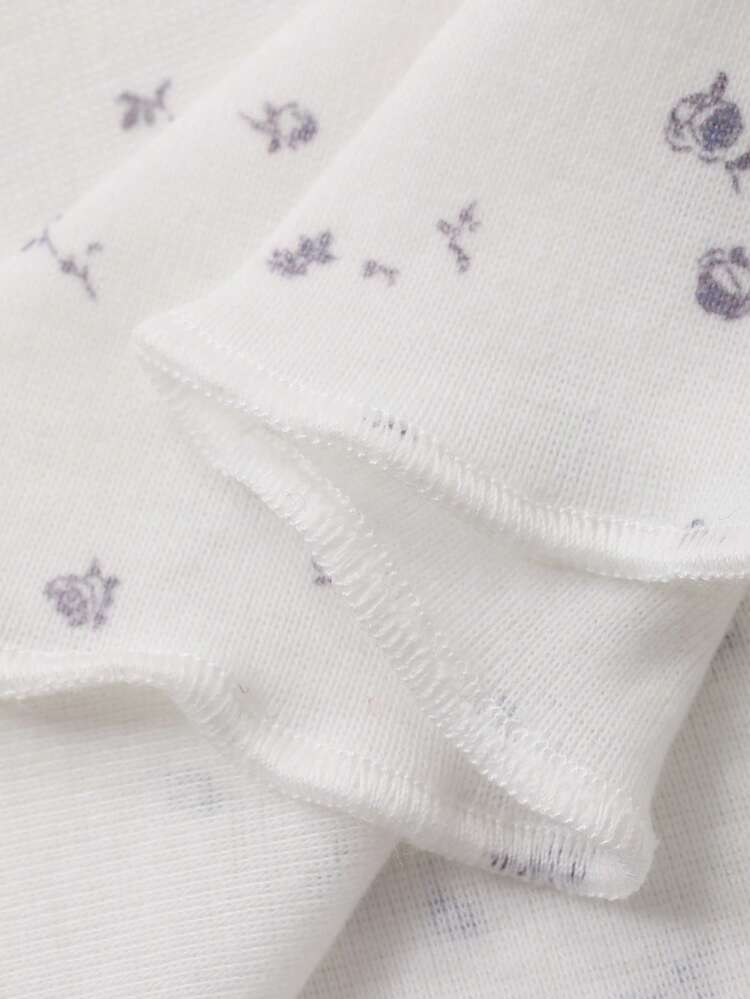 Ditsy Floral Knit Women's Pajama Set