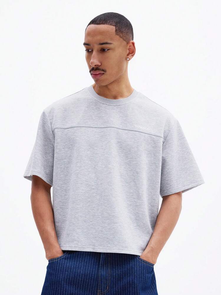 Oversized Tee With Chest Print