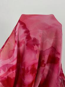 Opulessa Vestido ajustado con abertura y estampado de malla de punto para mujer, ideal para primavera y verano - Rosa - Ver 7