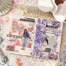 1张花卉日记语录剪贴贴纸创意贴纸书花卉素材贴纸DIY日记贴纸书 - 套裝 - 查看 7