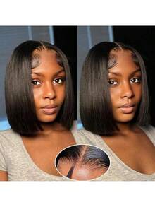 13x6高清蕾丝直发假发，200%密度，即戴即走，全蕾丝假发 - 自然色&黑色系 - 查看 3