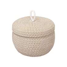 Woven Storage Circular Covered Desktop Handmade Household Egg, Snack, Miscellaneous Fruit Storage Box, Cosmetic Basket - Multicolor - View 4