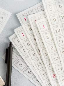 365-Day Daily Stickers, Journal And Notebook Background Decoration Stickers, Self-Adhesive Calendar - suit - View 3