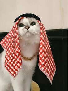 Pet Headband Hat, Handmade Sun Protection & Wind Resistant Headwear For Cat & Dog - Multicolor - View 1