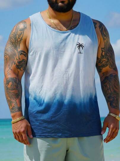 ResortEase Camiseta sin mangas de moda talla grande para hombres, adecuada para camisetas musculares de verano para hombres, tops de playa para hombres, tops de tirantes para hombres, camisetas musculosas para hombres, tops de tirantes para hombres, para vacaciones. Es excelente para parejas y hace una excelente idea de regalo para novios o esposos.