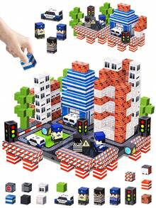 MINKOJA Magnetic Block Set, Magnetic Blocks, Creative Games, Gift For Children Aged 3 And Over, ,Travel Toy,Easter,Building Blocks,Building Block Sets,Magnetic Blocks - Multicolor - View 1