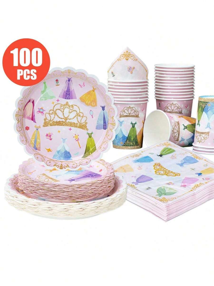 Pratos, Guardanapos e Copos Descartáveis Verde Sálvia, Pratos, Guardanapos e Copos Verde Sálvia para Suprimentos de Festa, Adequado para 25 Convidados, Pratos de Papel Descartáveis e Utensílios de Mesa para Festa Adequados para Aniversários, Casamentos e Piqueniques Familiares - Multicolorido - Visão 1
