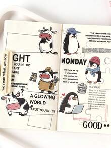 1 Bộ 6 miếng dán hình thú cưng tưởng tượng, nhãn dán sổ tay, túi đựng nhãn dán sổ tay, vật liệu làm sổ tay - Bộ đồ - Xem 9