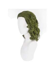 Cosplay Clown Green Medium Long Curly Hair, Daily Wear Wig, Holiday Party, Stage Performance, High Temperature Silk Cosplay Wig - Green - View 7