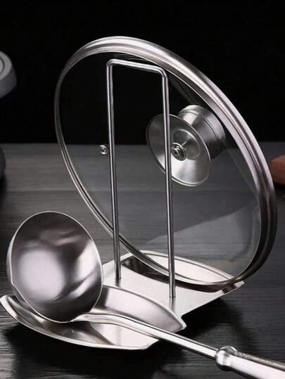 1個 多機能キッチン収納ラック 鍋ふた スプーン 調理器具 オーガナイザー