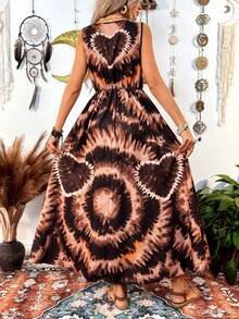 Fembélia 新款春夏扎染无袖连衣裙（女款） - 彩色 - 查看 1