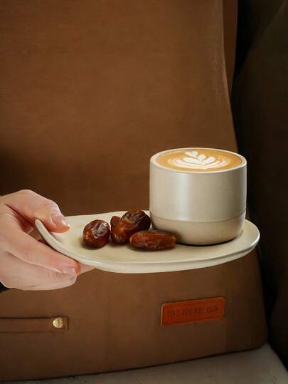 Bohemian Style Handmade Vintage Ceramic Coffee Mug With Saucer, 3.4/6.1/7.8oz Espresso Latte Cup For Home Office Cafe, Perfect Gift For Coffee Lovers