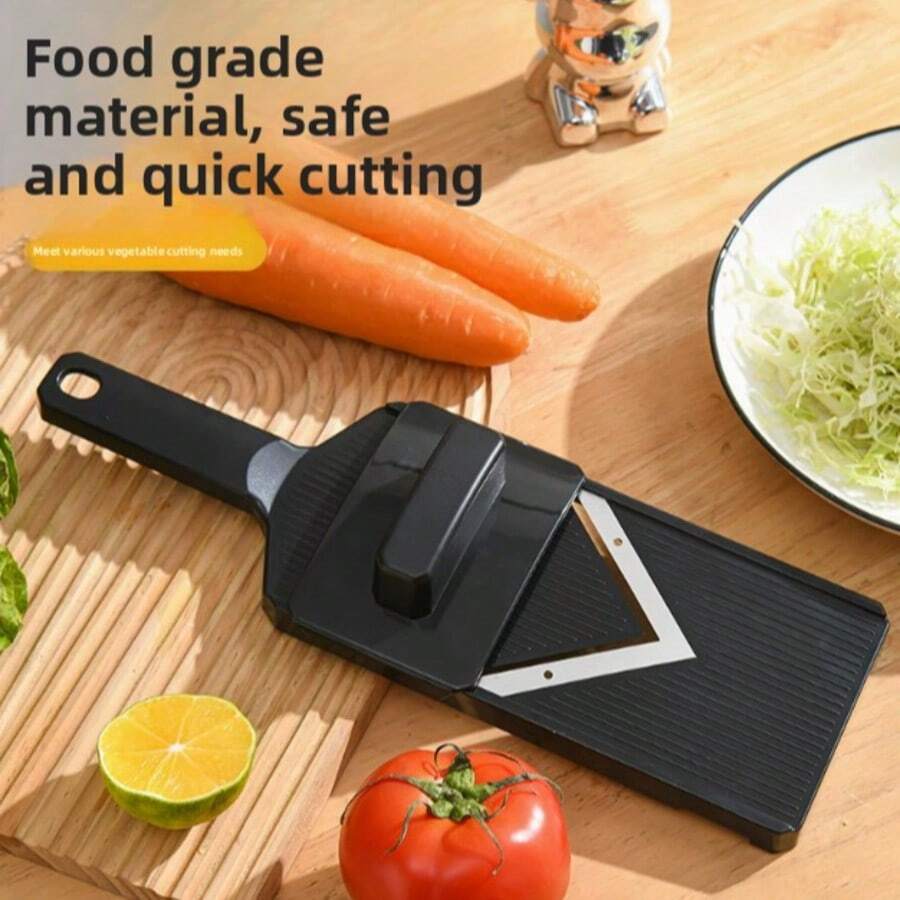 1pc Vegetable Salad Slicer Grater Shredder For Cabbage Lettuce Purple Cabbage Cucumber Bok Choy, Multi-Function Cabbage Slicer. - Black - View 1