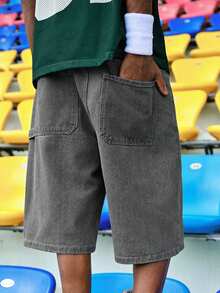 EVRINFINITE Spring/Summer New Fashionable Casual Water-Washed Denim 7/8 Pants, Loose & Versatile, Minimalist Style Jeans - Grey - View 2