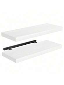[Bộ 2/5 món] Kệ gỗ treo tường kiểu mộc mạc, kích thước 15.7"L x 5.9"W x 0.59"H, thích hợp cho nhà nông trại, phòng ngủ, phòng tắm, phòng khách, nhà bếp, màu trắng/đen/nâu đậm. - Nhiều màu - Xem 18