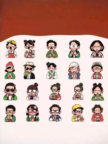 1 Set Of 6 Pcs Energetic Pet Stickers, Journal Sticker Pack, Stickers, Cartoon Stickers, Journal Materialset - suit - View 9