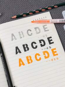 20 Pcs A6 English Letter Hollow-Out Painting Templates, Graffiti Spray Painting Lace Rulers - Sets - View 4