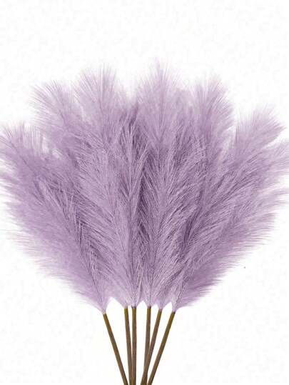 5/10/20/30本 人工パンパスグラス - 柔らかいグレー ラベンダー フォークファーバニーテール ウェディングブーケ、ホームデコレーション、秋と季節の装飾に