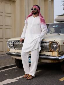 DAZY Men's Long Sleeve Textured Fabric Shirt, Suitable For Spring And Autumn - Apricot - View 6