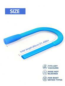 1根烘干机排气管清洁软管，带弹性通用接头的烘干机绒毛吸尘器软管附件，烘干机排气管清洁工具，吸尘器软管，适用于大多数吸尘器 - 藍色 - 查看 9