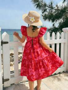 Emery Rose Kids Emery Rose Kids Tween Girls/Young Girls Ditsy Floral Spaghetti Strap Backless Dress Tween Girl Hibiscus Dress Hot Pink Tween Girl Dress Open Back Tween Girl Dress Tween Girl Floral Dress Girls Tiered Dress Girls Summer Dress Open Back Dress For Tween Girl Tween Girl African Dresses For Girls Hibiscus Dress Tween Girl Lilo Dress For Tween Girl Tween Girl Open Back Dress Girls African Dress - Red - View 1