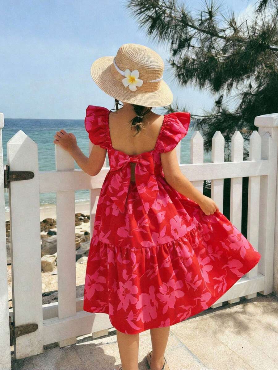 Emery Rose Kids Emery Rose Kids Tween Girls/Young Girls Ditsy Floral Spaghetti Strap Backless Dress Tween Girl Hibiscus Dress Hot Pink Tween Girl Dress Open Back Tween Girl Dress Tween Girl Floral Dress Girls Tiered Dress Girls Summer Dress Open Back Dress For Tween Girl Tween Girl African Dresses For Girls Hibiscus Dress Tween Girl Lilo Dress For Tween Girl Tween Girl Open Back Dress Girls African Dress - Red - View 1