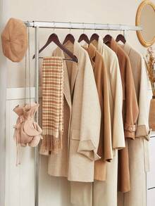 Solid Wood Hangers With Anti Slip Grooves And Slim Design Save Space - Suitable For Professional Wardrobe Storage, Such As Jackets, Pants, Etc. - Clothing Hooks, Suitable For Home Or Retail Storage, Essential For Fashion Enthusiasts - Retro Color - View 5