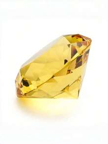 闪亮钻石镇纸装饰，10色水晶切割玻璃巨型宝石，适用于婚礼、办公桌、生日礼物（送给朋友）、优雅家居装饰 - 彩色 - 查看 10