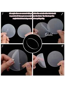 30/50/100PCS 4in Round Clear Circles Sheet Acrylic Wedding Seat Name Card Round Disc Transparent Acrylic Blank Plastic Disc For Cake Holders Coasters Picture Frame Painting Art Project Party DIY Crafts Name Cards And Engraving - Clear - View 5