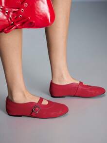 CUCCOO GRLICON 女士平底鞋 - 紅色 - 查看 4