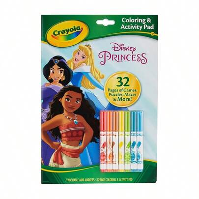  Sách tô màu và hoạt động Công chúa Crayola, 32 trang tô màu & 7 bút màu mini, Quà tặng cho trẻ em