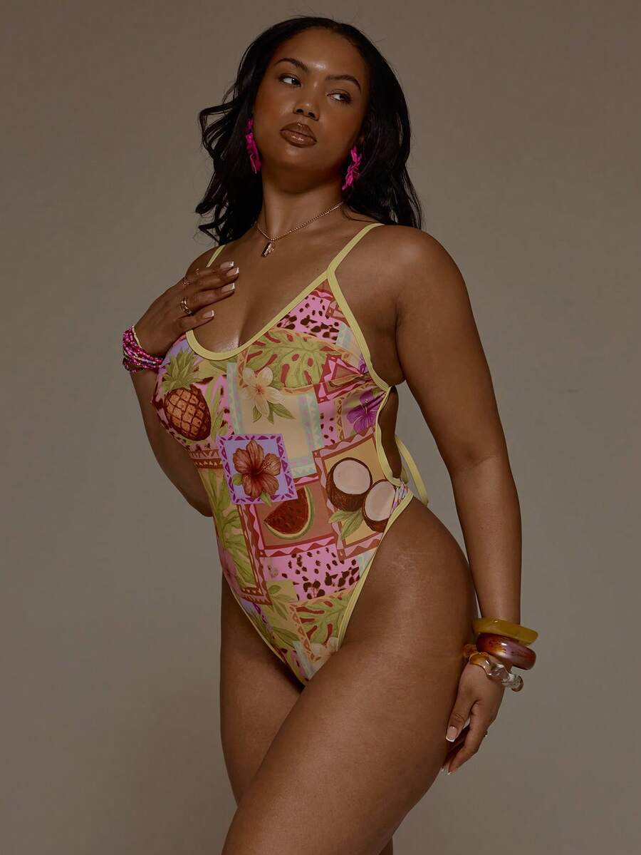 MUSERA 大码印花泳衣，春夏可爱优雅沙滩性感泳装，Casa Calypso - 彩色 - 查看 1