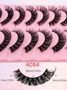 20 Pairs False Eyelashes Reusable D Curling Volume Full Strip Lashes Natural Fluffy Volume Fake Lashes Strip Lashes,Lashes,Eyelashes,Fake Lashes - Black - View 8
