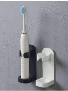 2/4 piezas Soporte para cepillo de dientes eléctrico, soporte de pared, estante de almacenamiento para el hogar, portacepillos de dientes, soporte para afeitadora - Multicolor - Ver 5