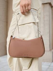 Viva Strut 1件女士斜挎包、单肩包、手提包，尼龙材质，棕色，时尚个性，简约百搭，街头风，甜美酷女孩，辣妹，Y2K风格 - 咖啡 - 查看 7