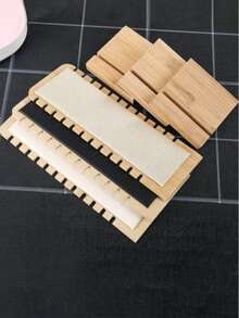 1pc/2pcs Creative Bamboo Necklace Display Stand, Fashionable Jewelry Organizer Back To School - One Size - View 6