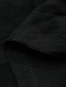 FRIFUL Bộ áo liền quần Palazzo ống rộng, tay ngắn, viền bèo nhún, thắt eo dành cho nữ. - màu đen - Xem 3