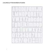 1 Set Of 12pcs Color Palette Letter And Number Stickers, Creative Screen Protector, Phone Case Back Card Stickers, Journal Stickers, And Card Stickers. - suit - View 3