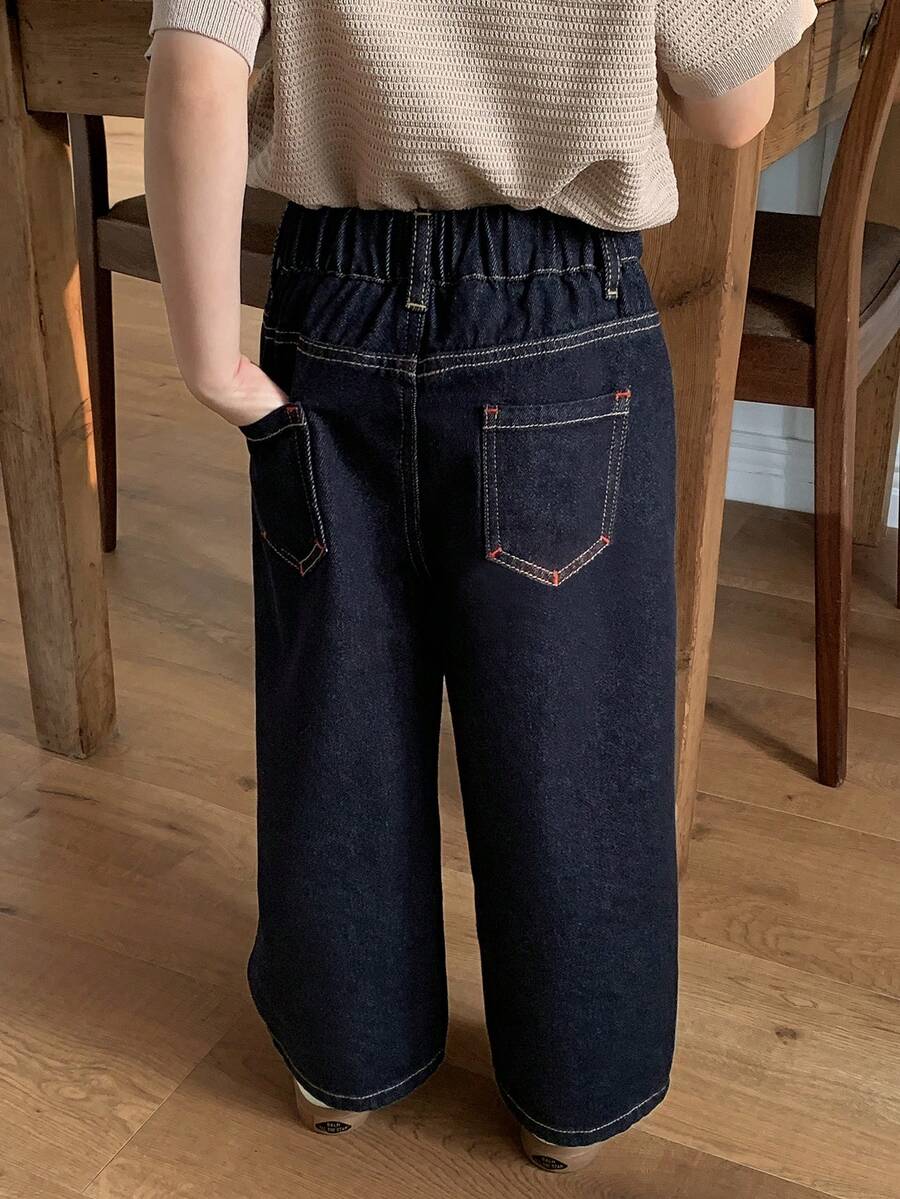 DAZY Toddler Boys' Plain Simple Everyday Jeans - Blue - View 1