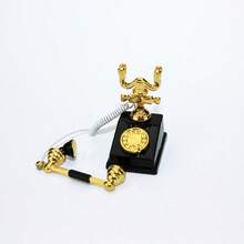 Dollhouse Miniature Phone Model Retro Rotary Telephone For Doll Decor - Multicolor - View 6
