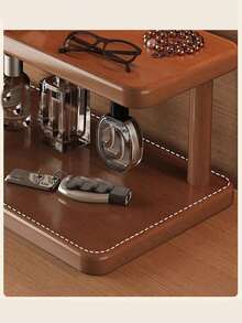 One Piece Single-Layer Three-Layer Bamboo Table Storage Rack, Suitable For Storing Cosmetics, Perfume, Spices And Office Supplies - High-Quality Bamboo Bathroom Dresser Storage Cabinet, Simple Design, Multi-Function Storage Rack, Can Be Used To Store Jewelry, Cosmetics And Household Supplies, Bamboo Surface Is Smooth - Brown - View 4