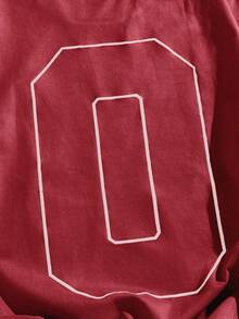 EASEVO Plus Size Men's Loose Fit Embroidered Round Neck Short Sleeve T-Shirt, Suitable For Summer - Red - View 3