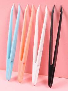 10 Pcs Colorful Plastic Nylon Pointed Clips, Diy Craft Journal Tools, Hardened Anti-Static Carbon Fiber Tweezers - suit - View 3